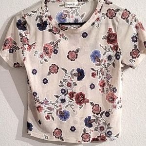 Floral Mesh Top
